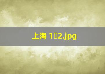 上海 1�