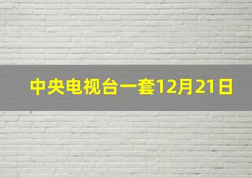 中央电视台一套12月21日