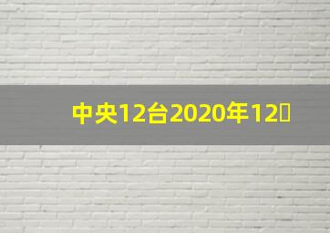 中央12台2020年12�