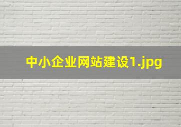 中小企业网站建设