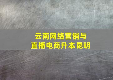 云南网络营销与直播电商升本昆明
