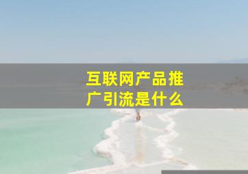 互联网产品推广引流是什么