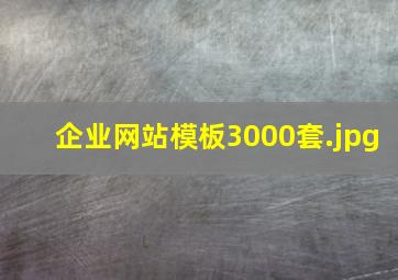 企业网站模板3000套