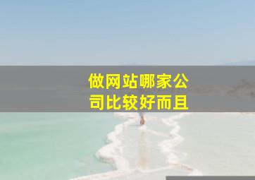 做网站哪家公司比较好而且