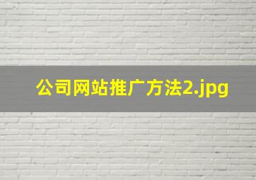公司网站推广方法