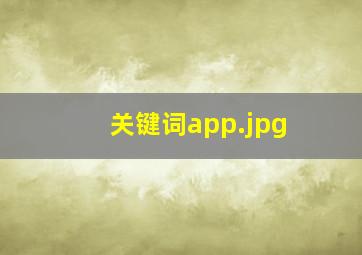 关键词app