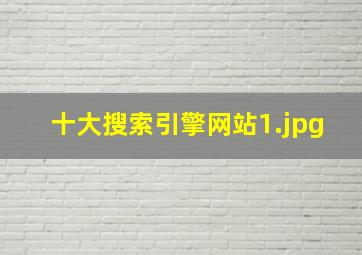 十大搜索引擎网站