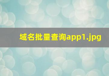 域名批量查询app