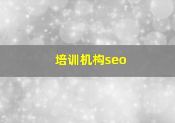 培训机构seo