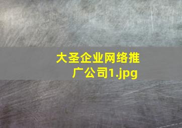 大圣企业网络推广公司