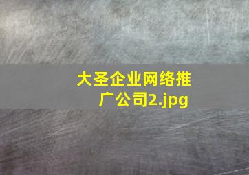 大圣企业网络推广公司