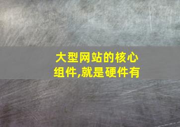 大型网站的核心组件,就是硬件有