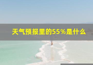 天气预报里的55%是什么