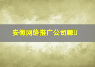 安徽网络推广公司哪�