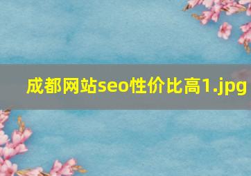 成都网站seo性价比高