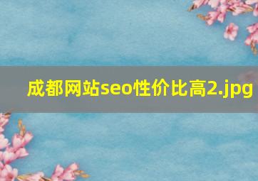 成都网站seo性价比高