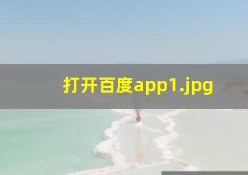 打开百度app