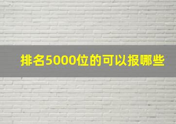 排名5000位的可以报哪些