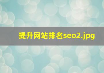 提升网站排名seo