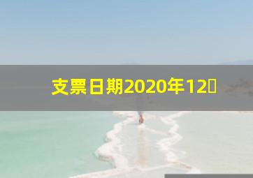 支票日期2020年12�