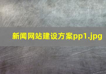 新闻网站建设方案pp