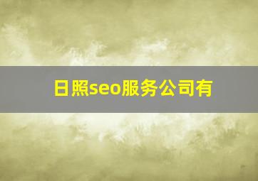 日照seo服务公司有