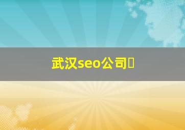 武汉seo公司�