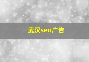 武汉seo广告