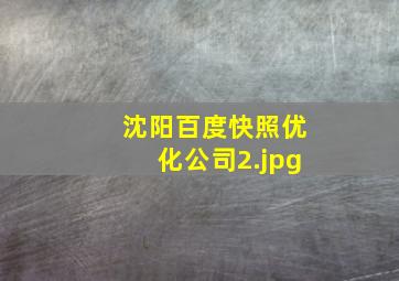 沈阳百度快照优化公司