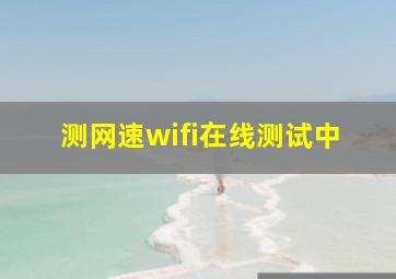 测网速wifi在线测试中