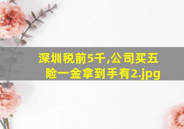 深圳税前5千,公司买五险一金拿到手有