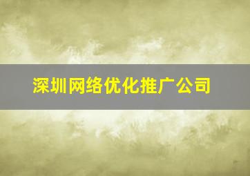 深圳网络优化推广公司