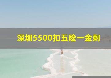 深圳5500扣五险一金剩