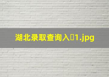 湖北录取查询入�