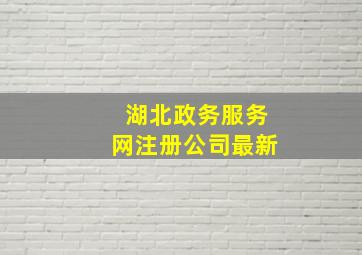 湖北政务服务网注册公司最新
