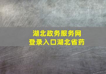 湖北政务服务网登录入口湖北省药