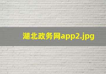 湖北政务网app