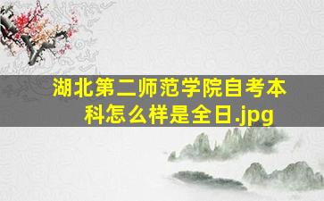 湖北第二师范学院自考本科怎么样是全日