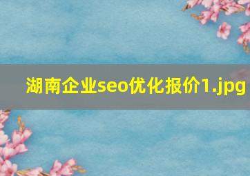 湖南企业seo优化报价