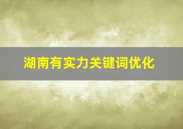 湖南有实力关键词优化