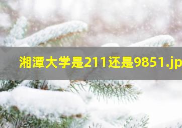 湘潭大学是211还是985
