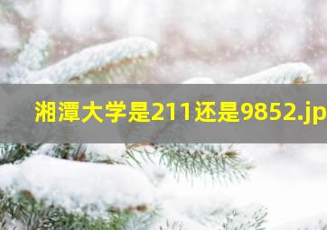湘潭大学是211还是985