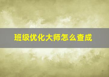 班级优化大师怎么查成