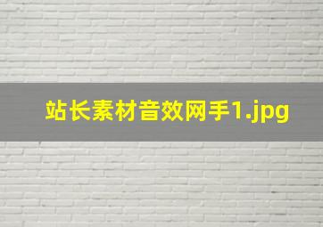 站长素材音效网手