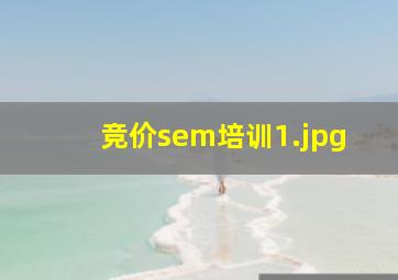 竞价sem培训