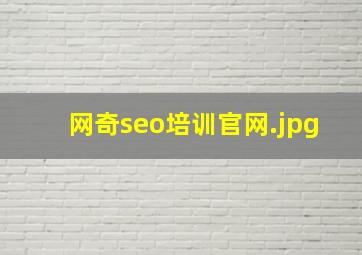 网奇seo培训官网