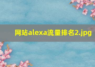 网站alexa流量排名