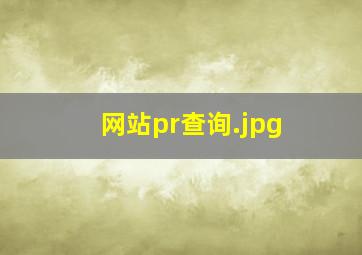网站pr查询