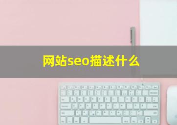网站seo描述什么