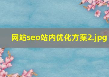网站seo站内优化方案